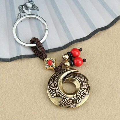 Mythstone Good Luck Fortune Copper Wealth Key Chain