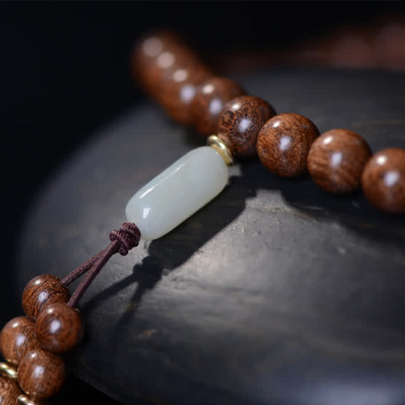 Mythstone 108 Mala Beads Rosewood Jade Calm Bracelet