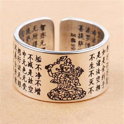 Mythstone FengShui Buddha Chinese Zodiac Protection Adjustable Ring