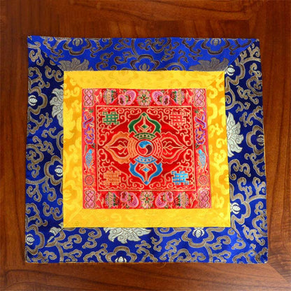 Mythstone Prayer Altar Mat Meditation Strength Endless Knot Vajra Man-Bcu Kalachakra Auspicious Symbols