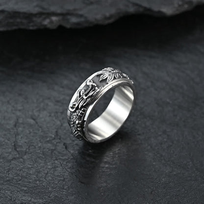 Mythstone Dragon Titanium Steel Stimulation Rotatable Ring