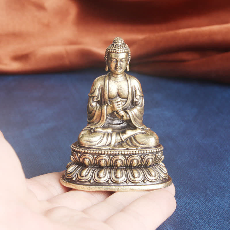 Mythstone Tathagata Buddha Serenity Copper Statue Decoration