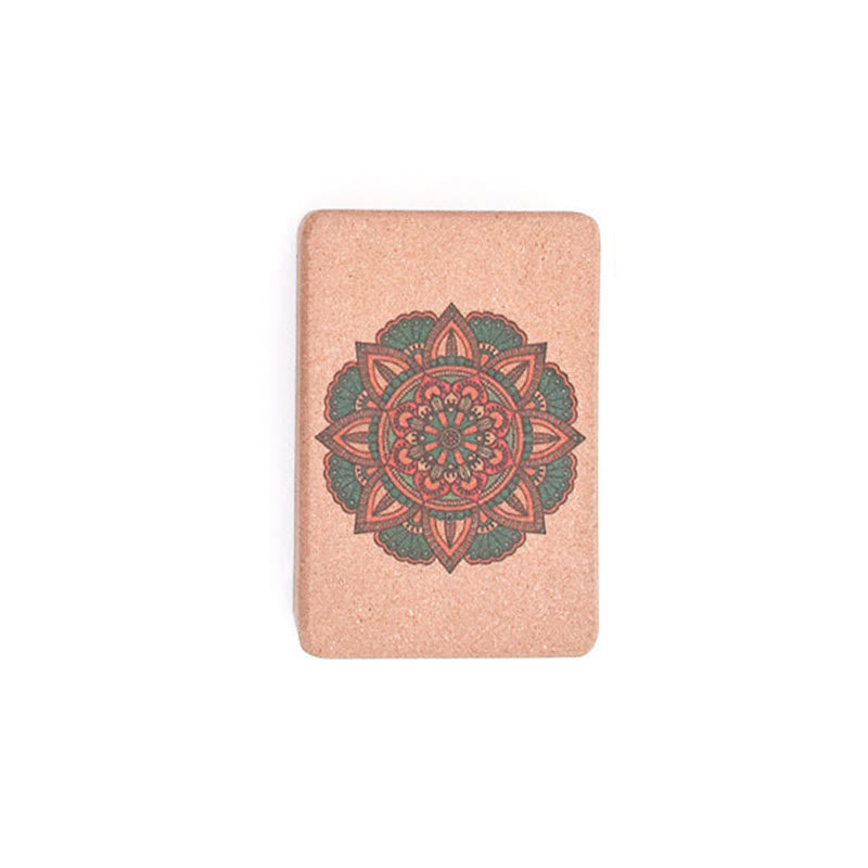 Mythstone Tibetan Mandala Mindful Yoga Cork Block