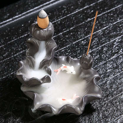 Mythstone Koi Fish Lucky Incense Burner Decoration