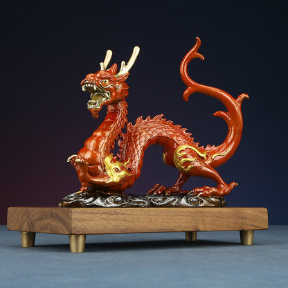 Mythstone Year Of The Dragon Copper Success Home Decoration