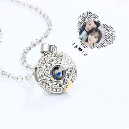 Mythstone Magnetic Sun Moon Couple Heart Protection Necklace Pendant