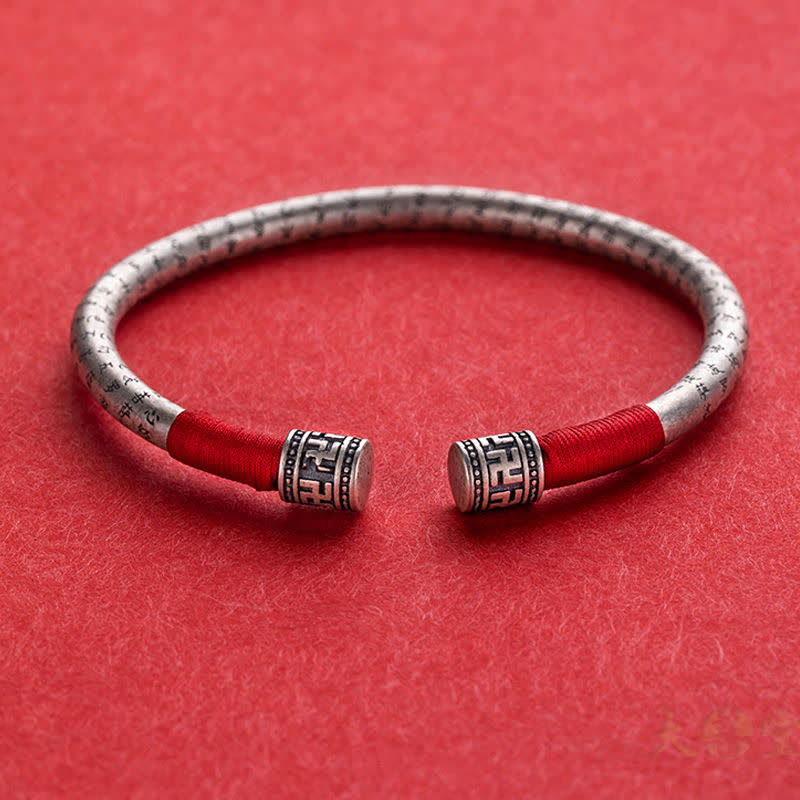 Pulsera de hilo rojo de la suerte Om Mani Padme Hum del Tíbet con piedra mitológica