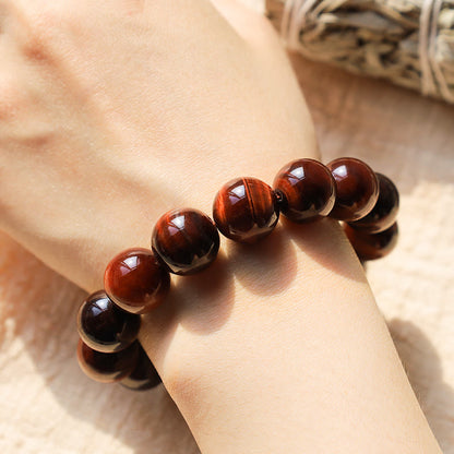 Mythstone Natural Tiger Eye Healing Bead Bracelet