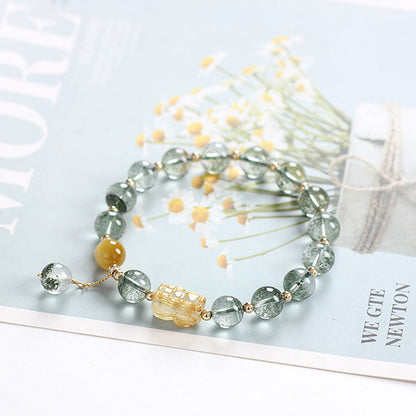 Mythstone Green Phantom Citrine PiXiu Confidence Bracelet