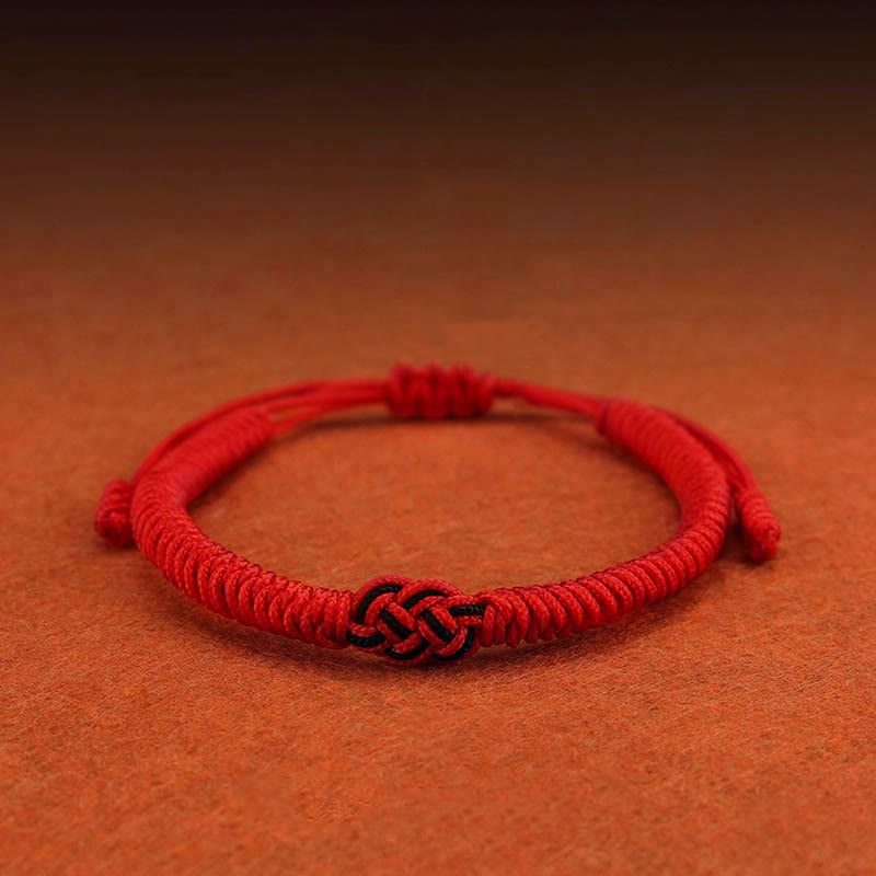 Mythstone 2Pcs Tibetan Luck Chinese Knot Protection String Bracelet