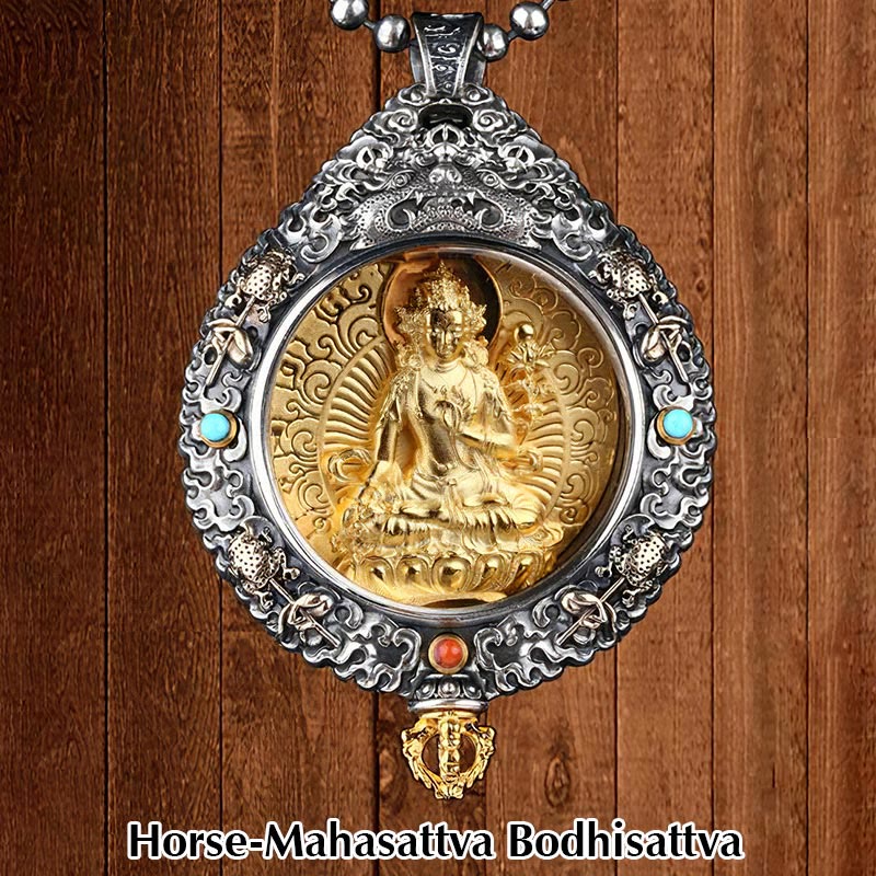 Mythstone Chinese Zodiac Natal Buddha Thangka Nine Palaces Eight Diagrams Wealth Rotatable Necklace Pendant