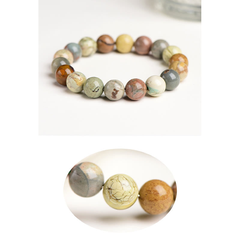 Mythstone Natural Colorful Alashan Agate Confidence Bracelet