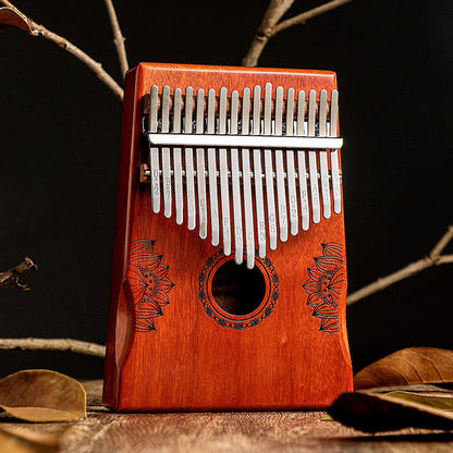 Mythstone Kalimba 17/21 Keys Thumb Piano Lotus Design Portable Finger Piano