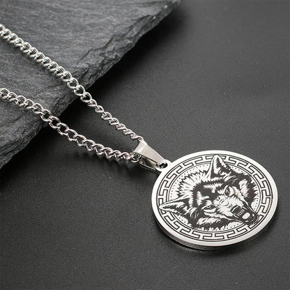 Animal Titanium Steel Chain Necklace Protection Pendant