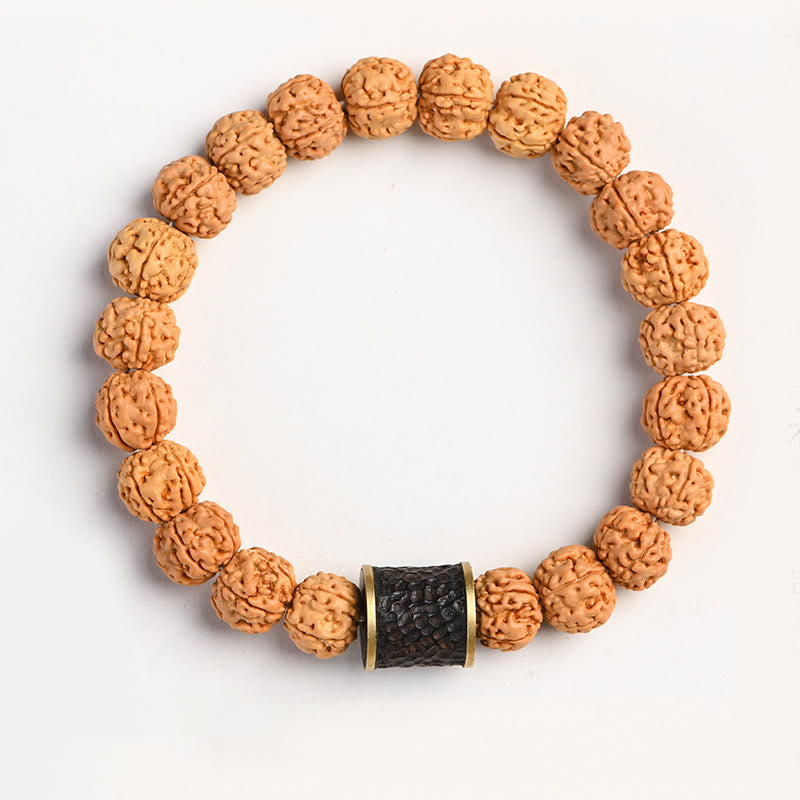 Pulsera de la riqueza y la buena suerte con la semilla de Bodhi de Rudraksha del Tíbet Mythstone