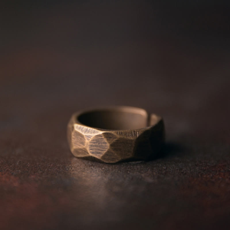 Mythstone Tibetan Simple Design Copper Wealth Ring