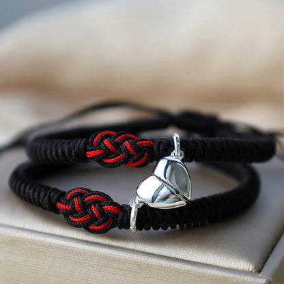 Mythstone 2Pcs Tibetan Luck Chinese Knot Protection String Bracelet