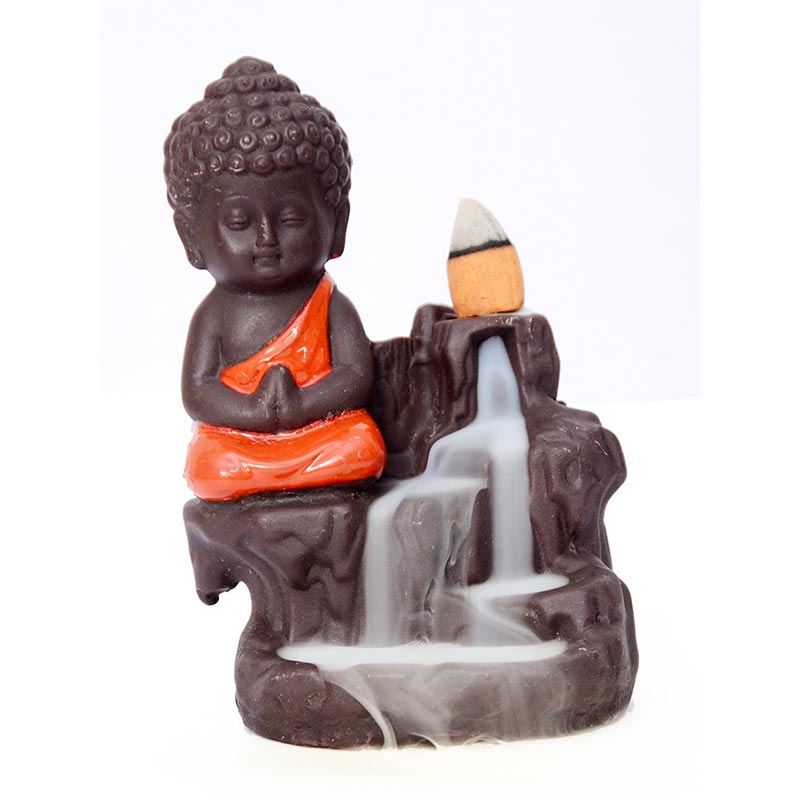 Mythstones  Backflow Smoke Fountain Ceramic Blessing Incense Burner Decoration