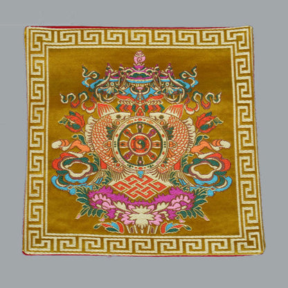 Mythstone Prayer Altar Mat Healing Meditation Vajra Auspicious Symbols