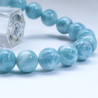 Pulsera de la confianza y la sabiduría de larimar natural Mythstone 