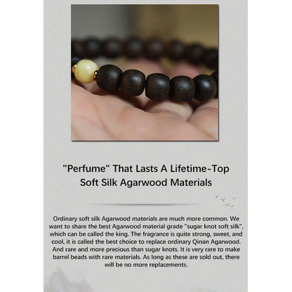 Mythstone Rare Brunei Agarwood Amber Balance Peace Calm Bracelet