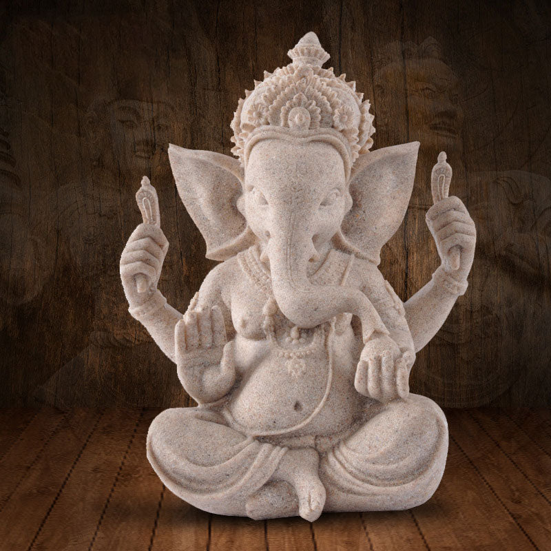 Mythstone Ganesh Ganpati Elephant Statue Wealth Blessing Home Decoration