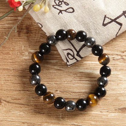 Mythstone Tibetan Tiger's Eye Bracelet Necklace Set