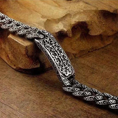 Mythstone Vintage Patterns Engraved Healing Bracelet