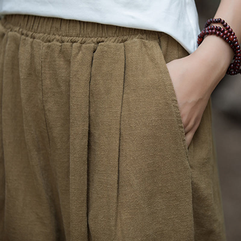 Pantalones de yoga casuales de pierna ancha retro Mythstone para mujer con bolsillos 