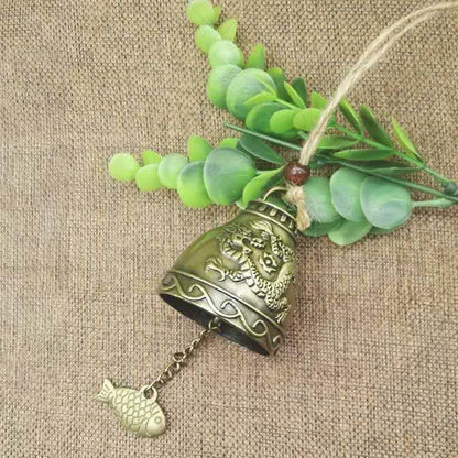 Mythstone Feng Shui Buddha Koi Fish Dragon Elephant Wind Chime Bell Luck Wall Hanging Decoration