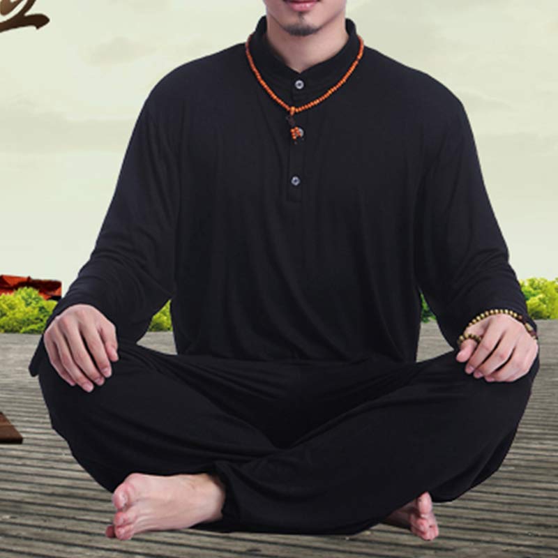 Conjunto de ropa para hombre para practicar yoga, tai chi, meditación y oración espiritual con Mythstone