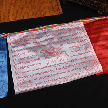 Mythstone Tibetan 5 Colors Windhorse Auspicious Outdoor Prayer Flag