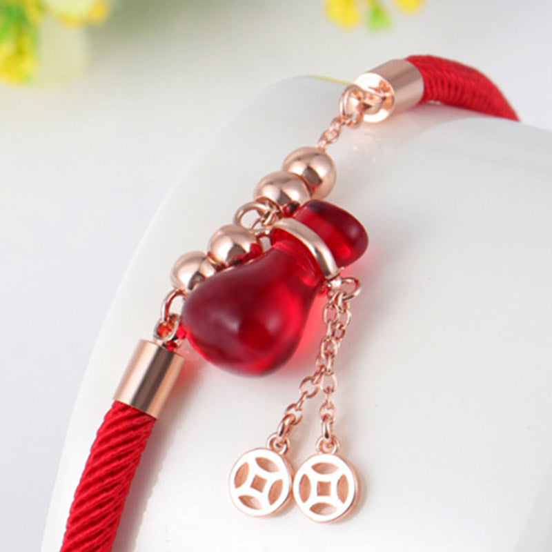 Mythstone Wealth Attractor Red Agate Red Rope Bracelet