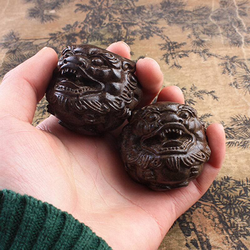 Mythstone Vietnam Agarwood 2Pcs PiXiu Peace Strength Decoration