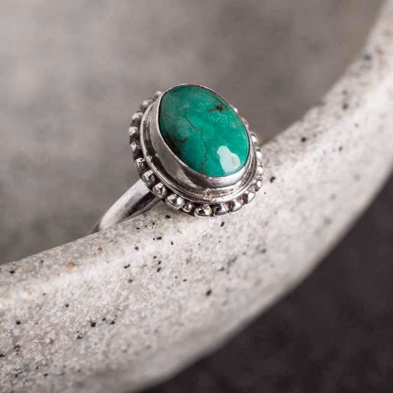 Mythstone 925 Sterling Silver Turquoise Wisdom Love Ring