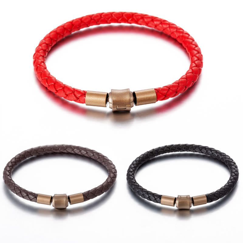 Mythstone Vintage Leather Rope Luck Braid String Bracelet