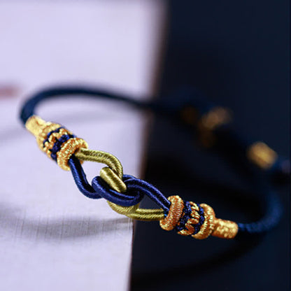 Pulsera trenzada con nudos y fe hecha a mano de Mythstone