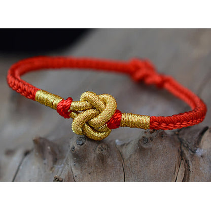 Pulsera trenzada con nudo chino de diseño simple hecha a mano Mythstone