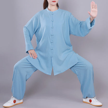 Mythstone Tai Chi Qigong Meditation Prayer Spiritual Zen Practice Unisex Cotton Linen Clothing Set