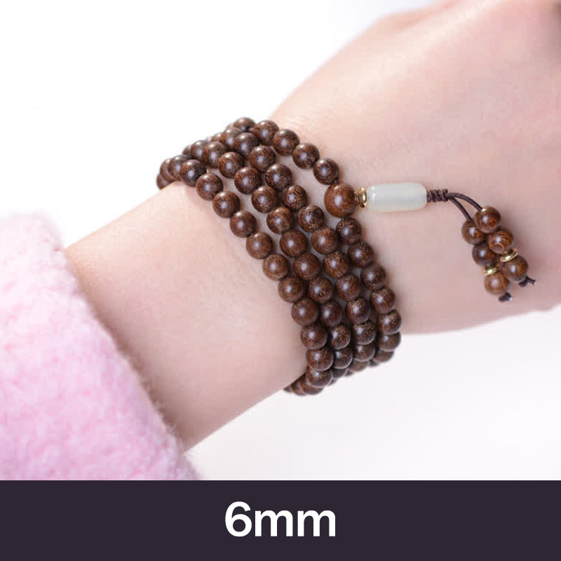 Mythstone 108 Mala Beads Rosewood Jade Calm Bracelet