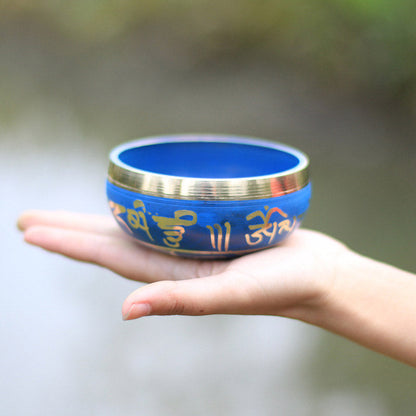 Mythstone Tibetan Sound Bowl Handcrafted for Relaxation Meditation Prayer Singing Bowl Set