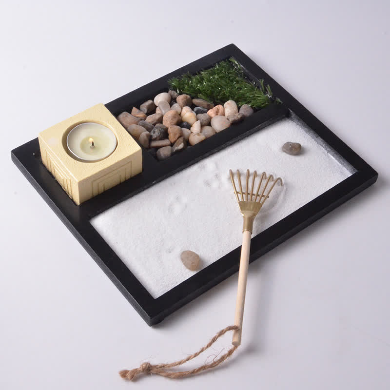 Mythstone Grass Rocks Landscape Enlightenment Meditation Zen Garden Home Decoration