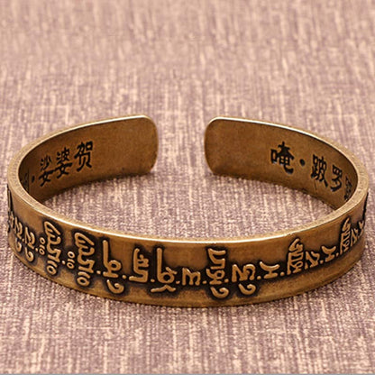 MythStone Tibetan Sanskrit Copper Healing Bracelet Bangle