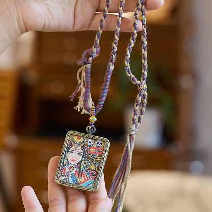 Mythstone Tibetan Zakiram Goddess of Wealth Past And Present Ghau Prayer Box Necklace Pendant