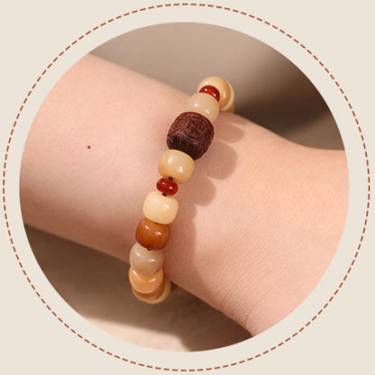 Pulsera de sabiduría Om Mani Padme Hum con semilla de Bodhi natural de Mythstone El Señor del Bosque Cadáver