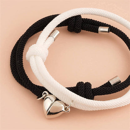 2Pcs Love Magnetic Couple String Strength Bracelet