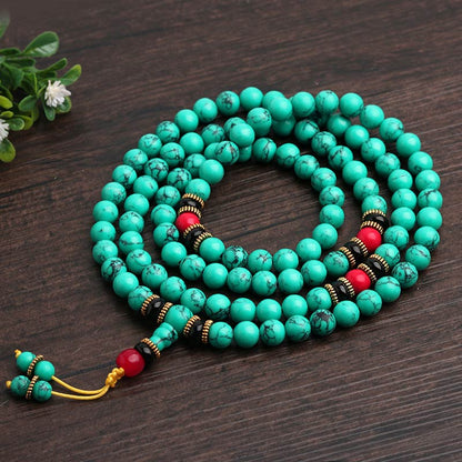 MythStone Tibetan Turquoise Healing Mala Bracelet