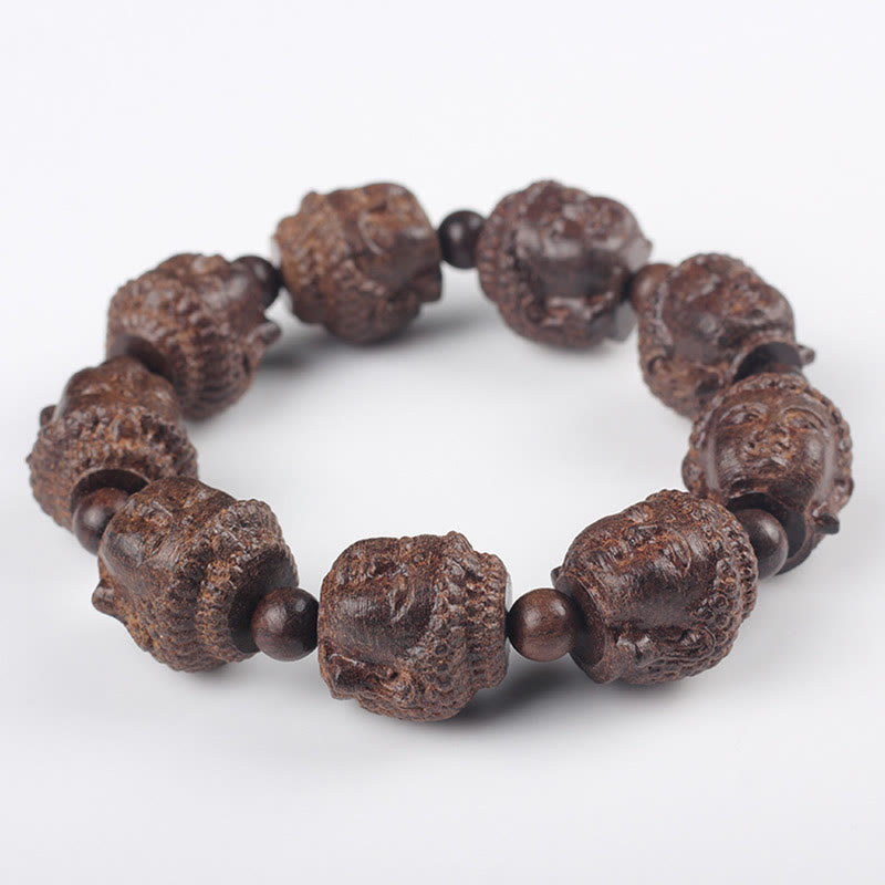 Mythstone Agarwood Buddha Carved Calm Bracelet