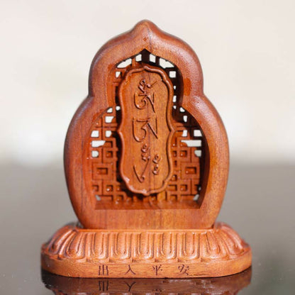 Estatua de la compasión grabada en madera de Buda Vajrasattva de Mythstone, figura decorativa