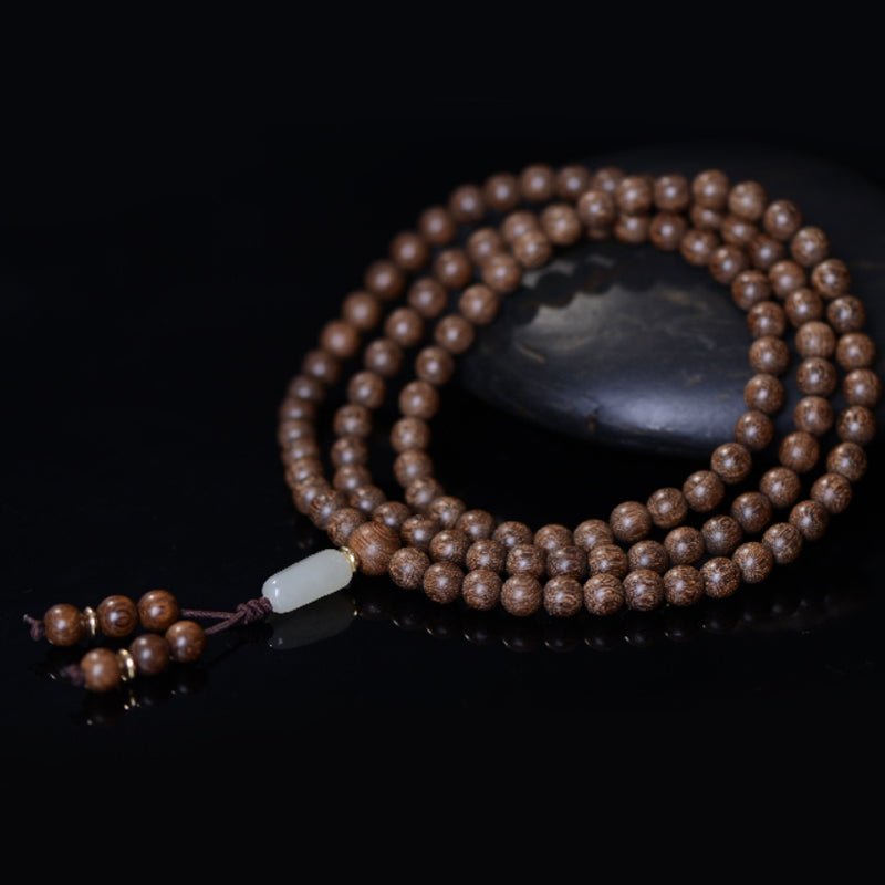 Mythstone 108 Mala Beads Rosewood Jade Calm Bracelet